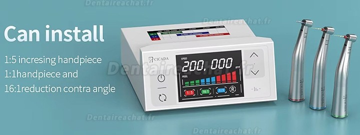 Moteur électrique sans balais CICADA E-Type dentaire avce lumiere Moteur électrique sans balais CICADA E-Type dentaire avce lumiere